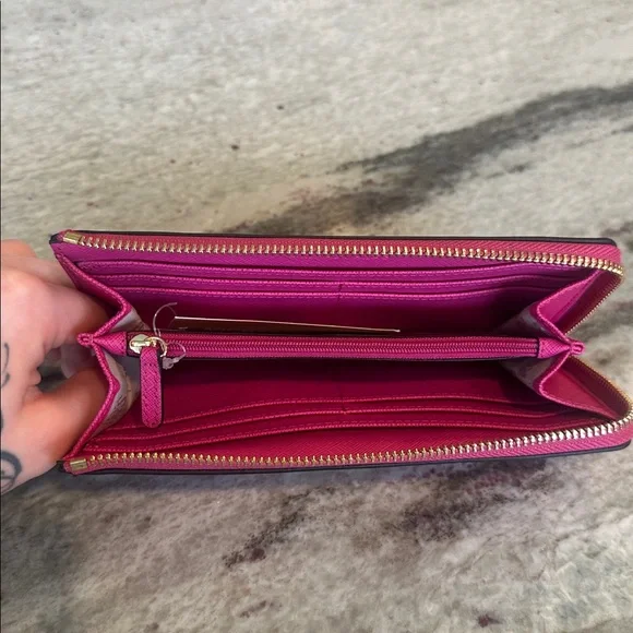 Michael Kors Raspberry Leather Wallet - Picture 5 of 6